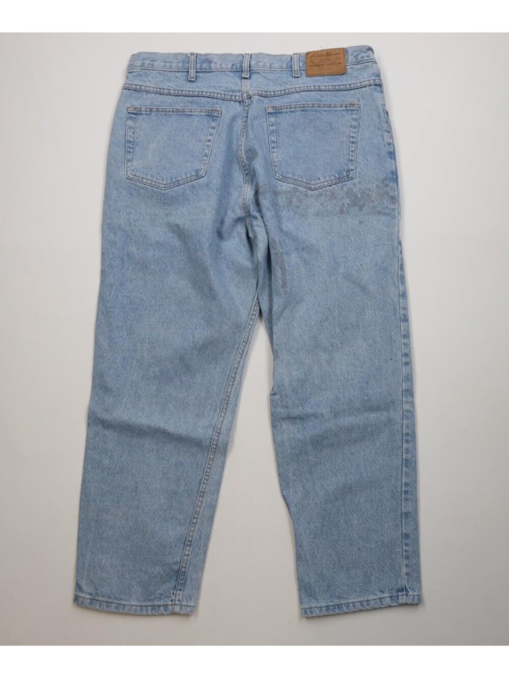 Vintage 90s Eddie Bauer Mens 40x30 Distressed Baggy Fit Tapered Leg Jeans Blue - Picture 9 of 14